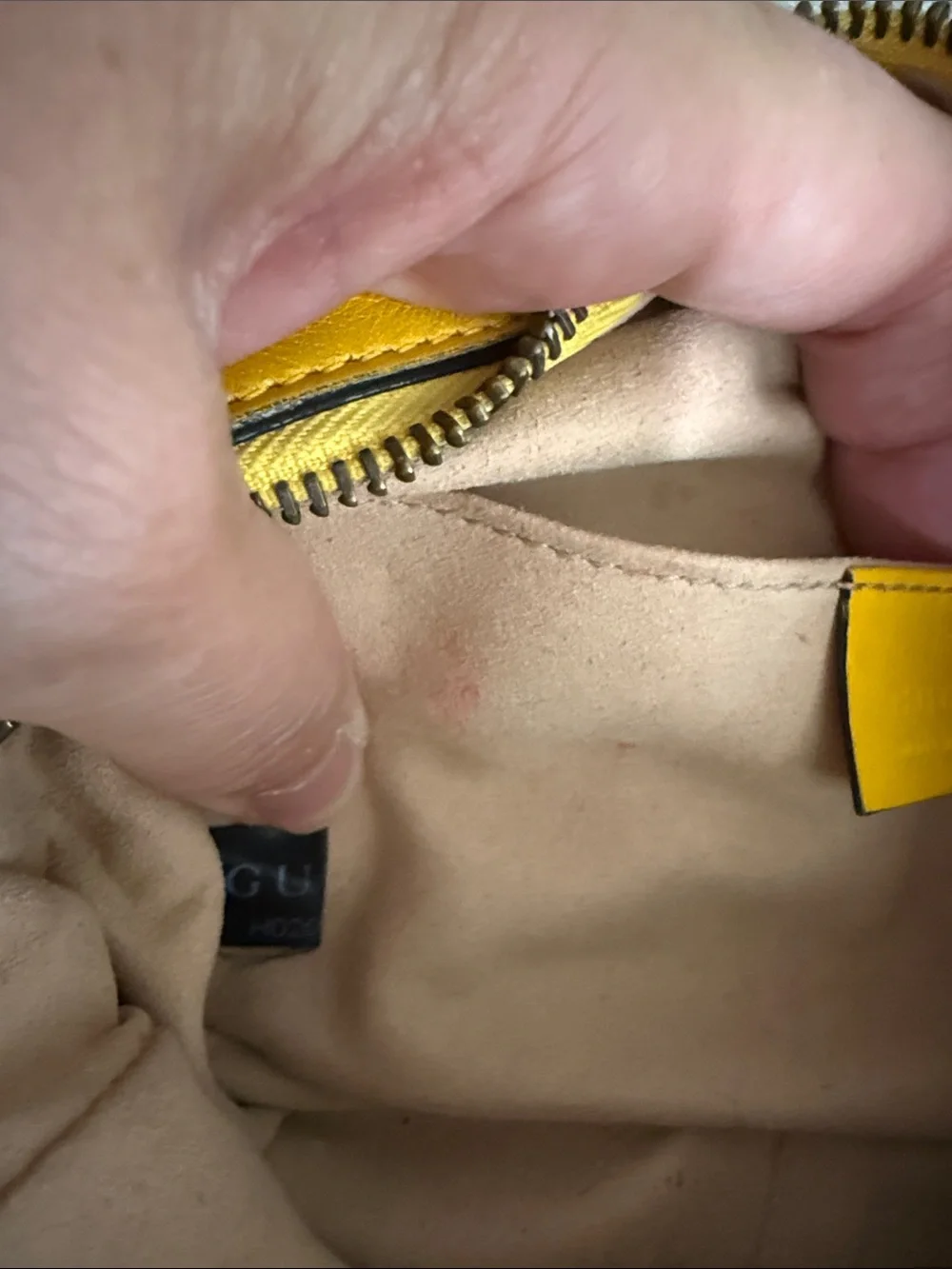 Gucci Yellow GG Marmont Chevron Crossbody Bag